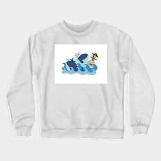 Pete the part-time pirate - whales Crewneck Sweatshirt